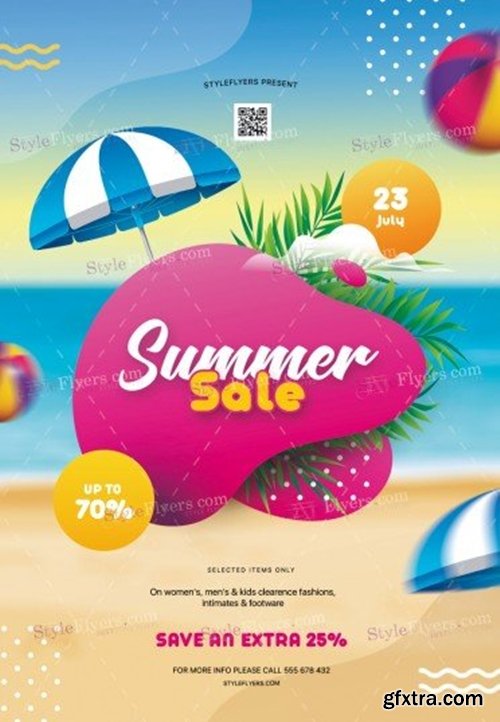 Summer Sale PSD Flyer Template