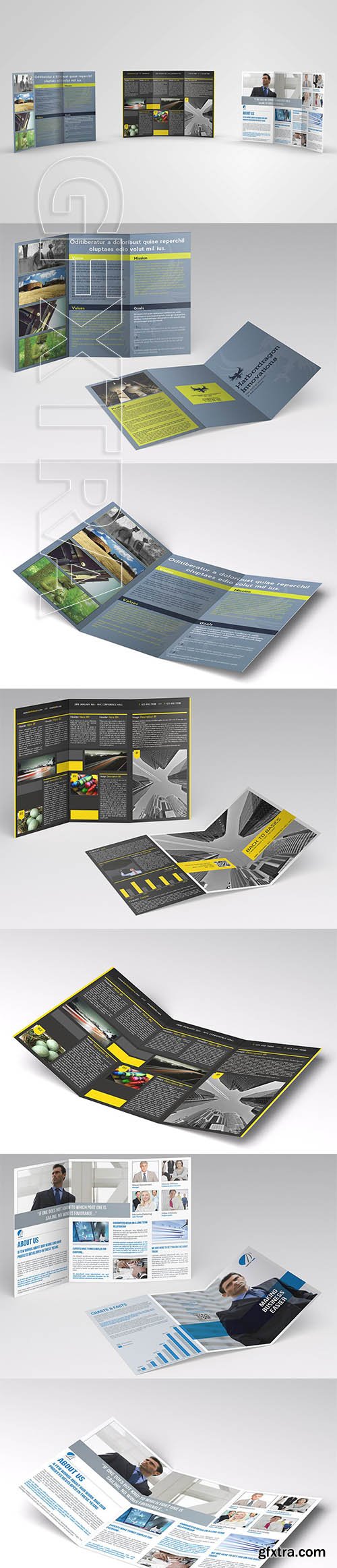 CreativeMarket - Trifold Brochures Bundle 02 3340411