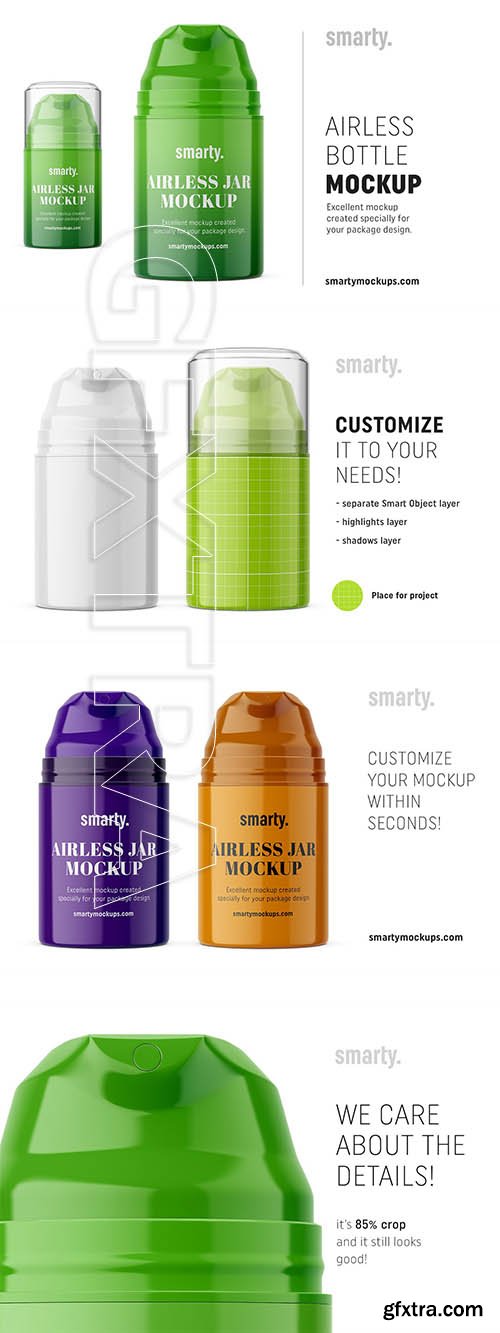 CreativeMarket - Plastic airless bottle mockup 3349266