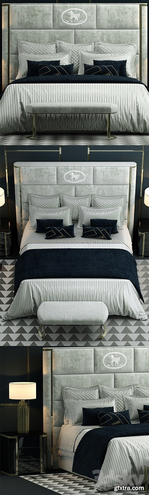 Bed fendi montgomery bed