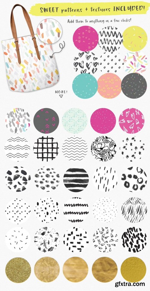 MightyDeals Glorious Font Bundle 21 Fonts, 60 Patterns, 200 Doodles