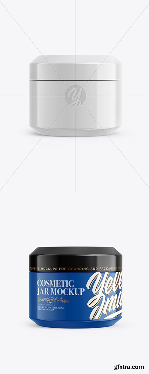 Glossy Cosmetic Jar Mockup 37900