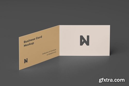 Square Business Card Mock-up