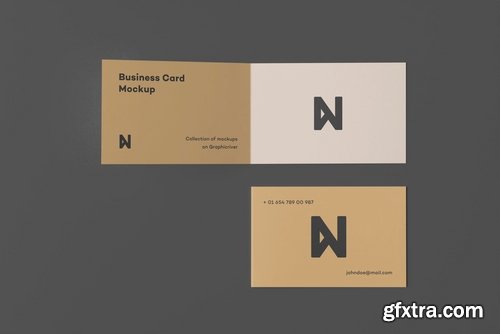 Square Business Card Mock-up