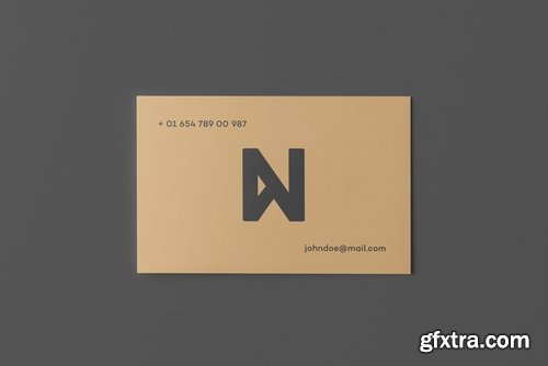 Square Business Card Mock-up