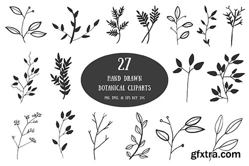 20+ Handdrawn Botanical Cliparts