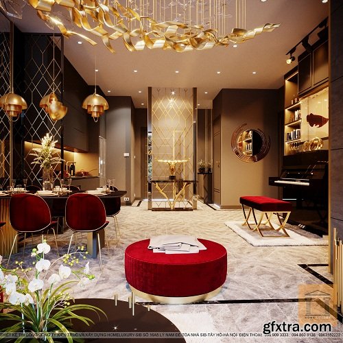 Full Modern Apartment 10 3D Interior Scene