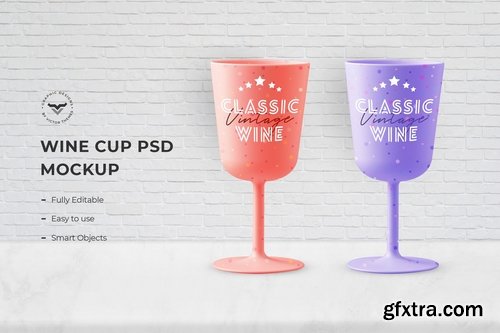 Wine Cup Mockup Template