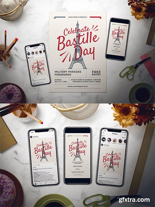 Bastille Day Flyer Set