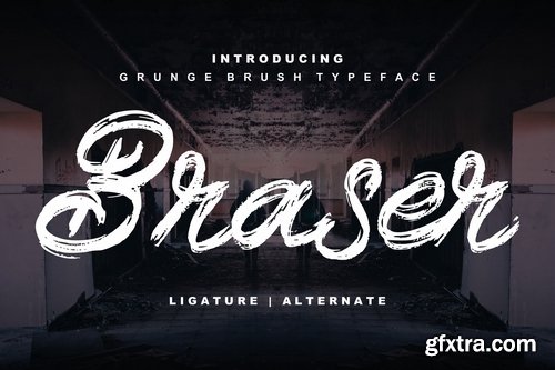 Braser Grunge Brush Typeface