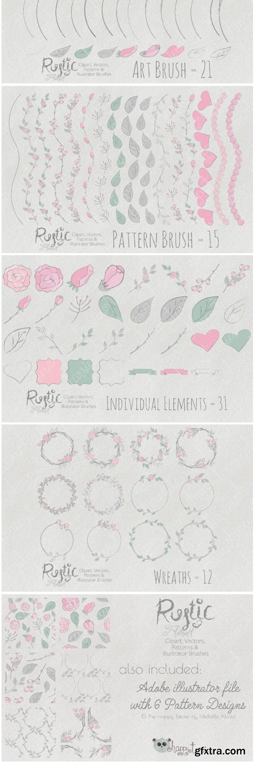 Rustic Floral Graphics Pack 1536230