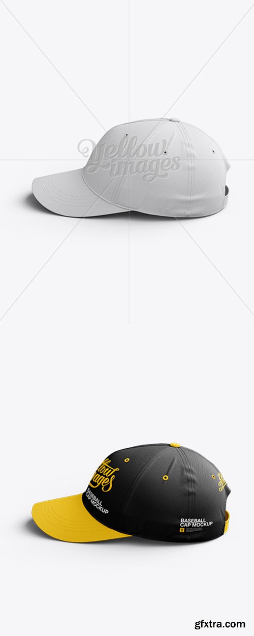 Baseball Cap Mockup / Side View 11110