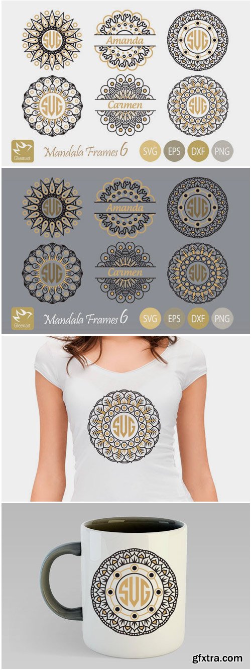 Mandala Monogram Frames Svg 1537065