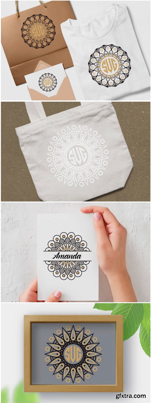 Mandala Monogram Frames Svg 1537065