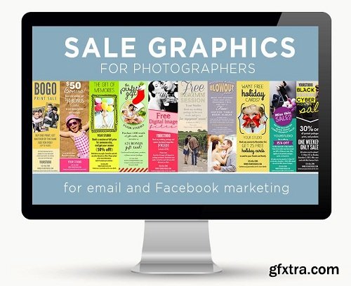 Sale Graphics for Photographers for Email and Facebook Marketing