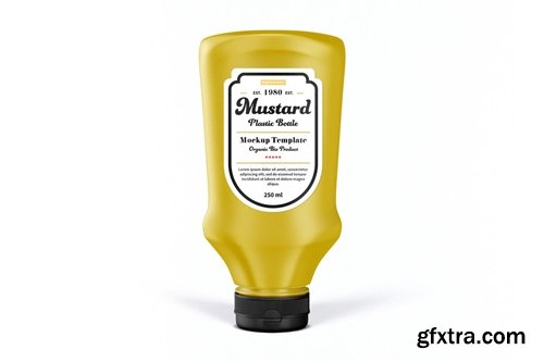 Mustard Bottle Mock-Up Template