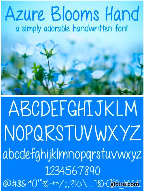 Azure Blooms Hand Font