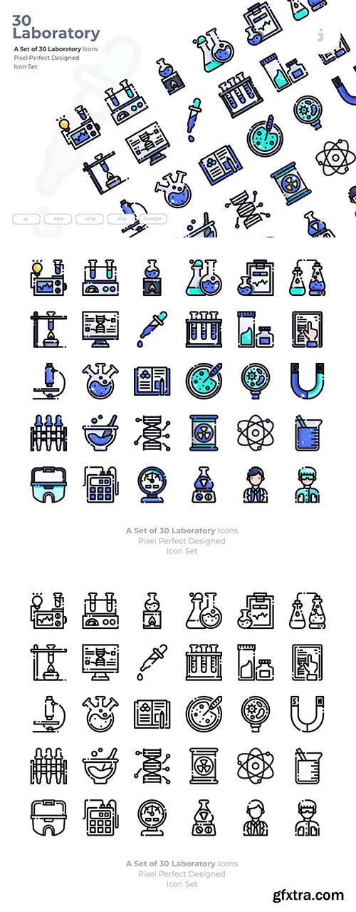 30 Laboratory Icons