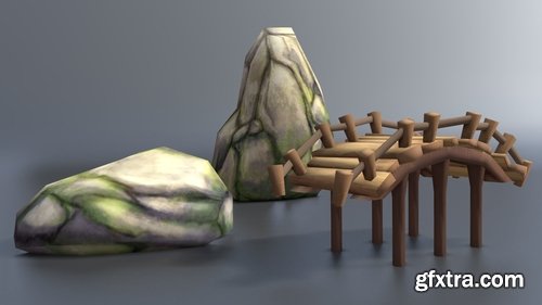 Cgtrader - Lowpoly environment asset pack Low-poly 3D model