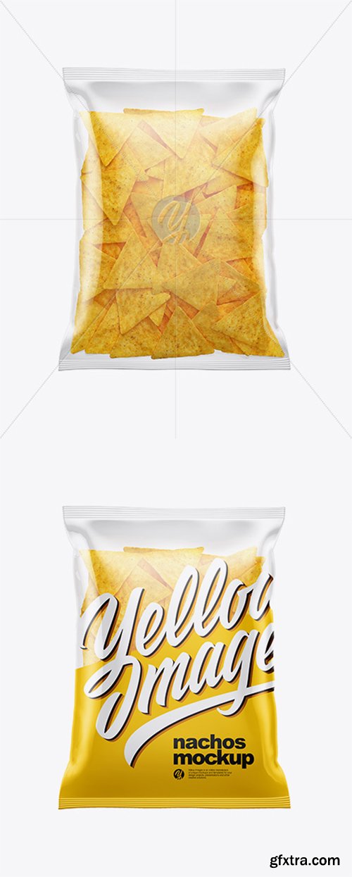 Clear Bag With Nachos Mockup 38508