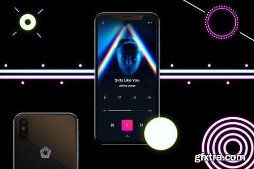 Neon iPhone XS V.2 Mockup