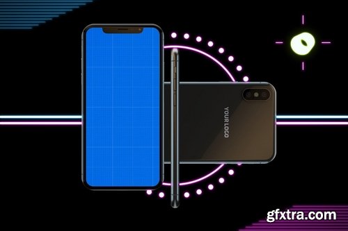 Neon iPhone XS V.2 Mockup