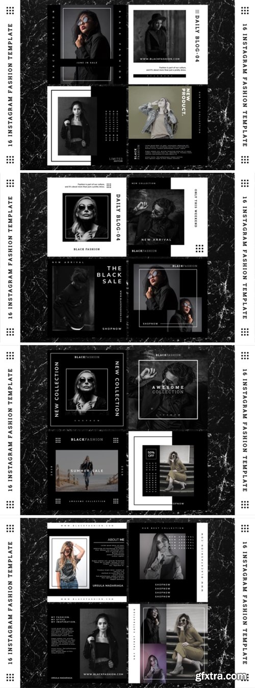 Black Fashion Instagram Template 1539341