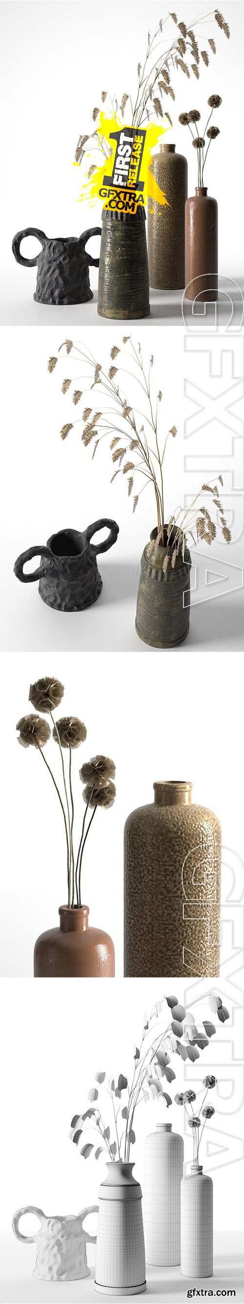 Cgtrader - Vases with Plants 3 3D model