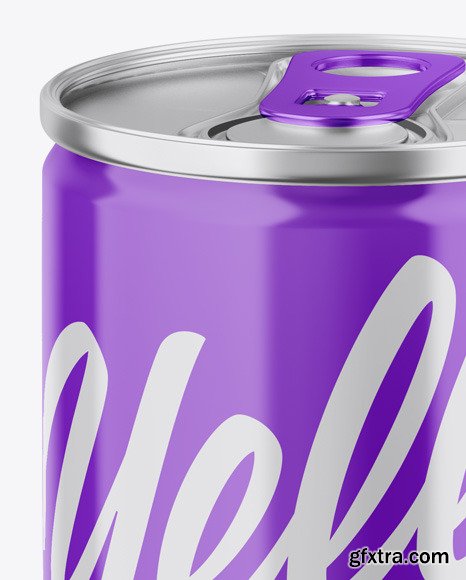 Metallic Can W/ Glossy Finish Mockup 45631