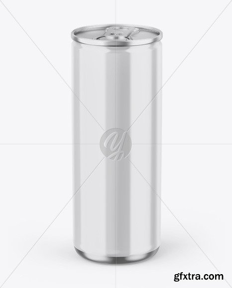 Metallic Can W/ Glossy Finish Mockup 45631