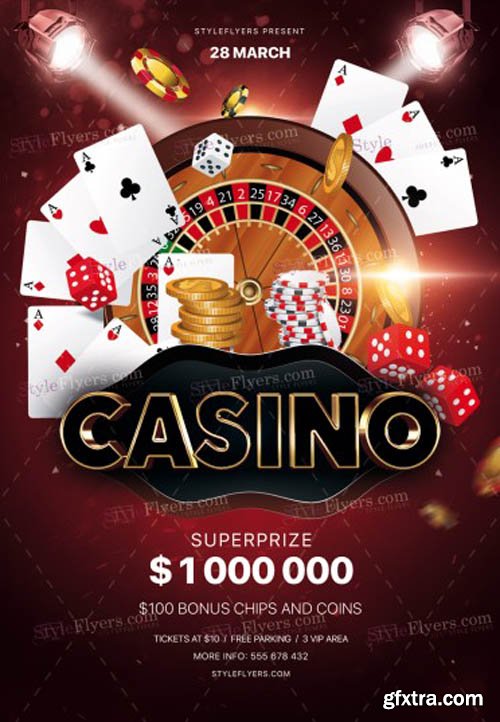 Casino V20 2019 PSD Flyer Template