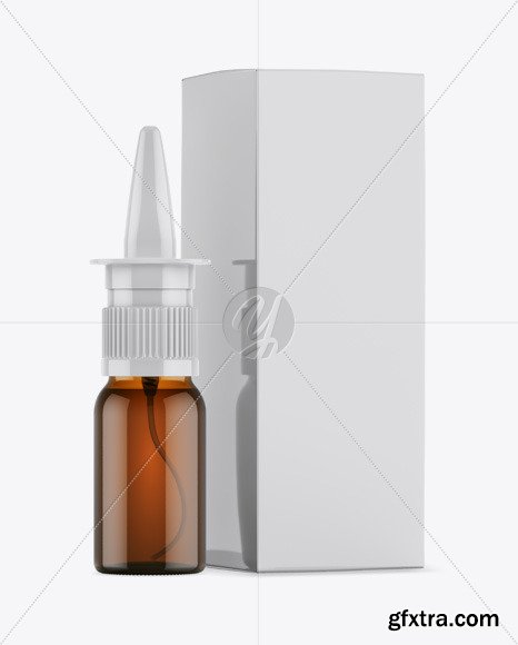 Spray Bottle & Glossy Box Mockup 45601