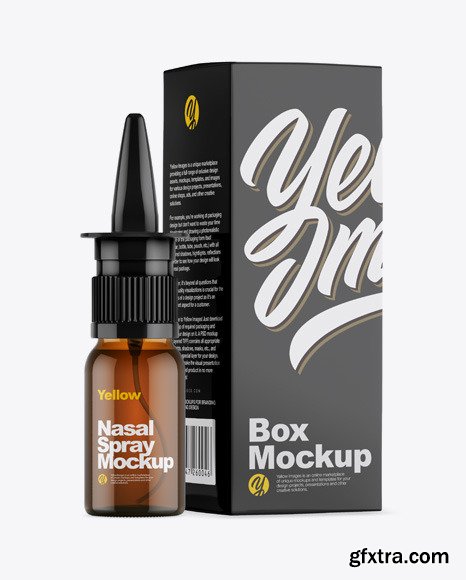 Spray Bottle & Glossy Box Mockup 45601