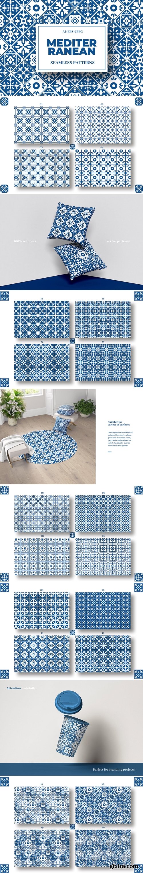 Mediterranean Seamless Pattern Collection