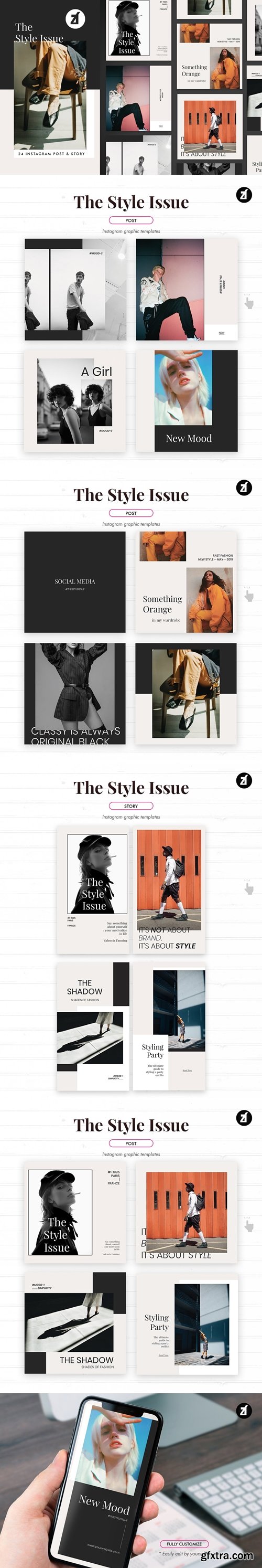 The style issue social media graphic templates