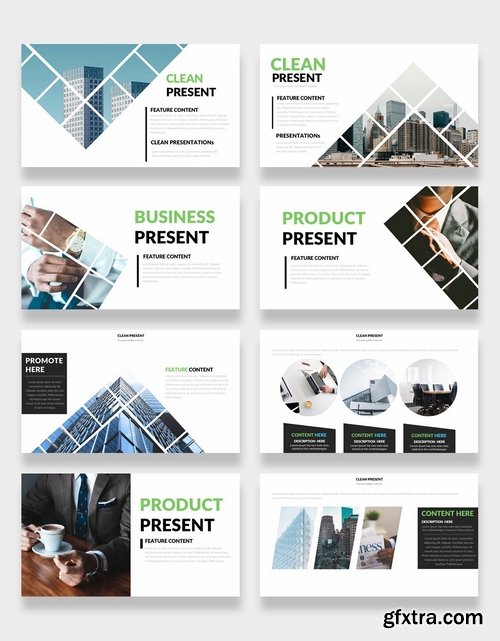 Clean Powerpoint and Keynote Presentation