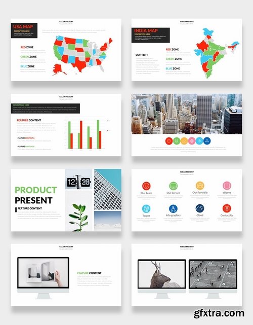 Clean Powerpoint and Keynote Presentation