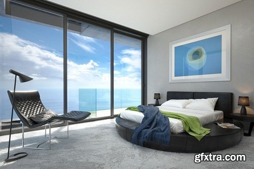 Modern Bedroom Interior Scene 03