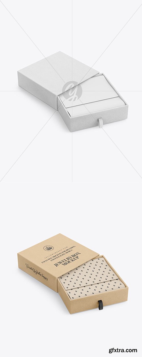 Opened Kraft Box Mockup 42614