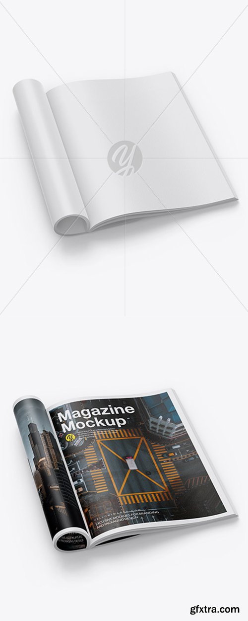 Textured A4 Magazine Mockup 42487