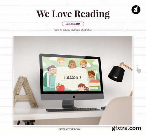 We love reading illustration with copy space