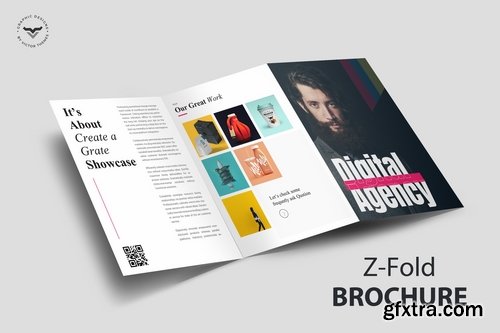 Z-Fold Portfolio Brochure Template
