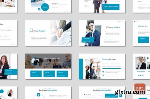 Annual Report Powerpoint and Keynote Templates