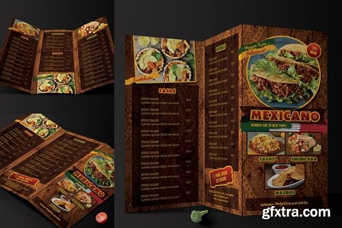 Trifold Mexican Menu