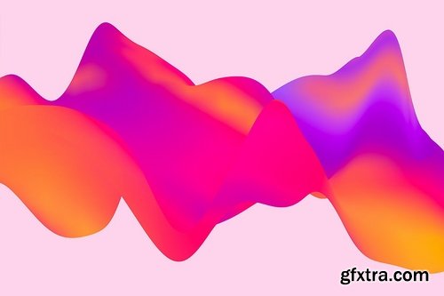 Colorful Liquid Waves Backgrounds