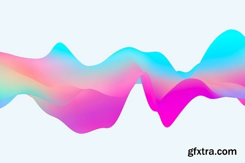 Colorful Liquid Waves Backgrounds