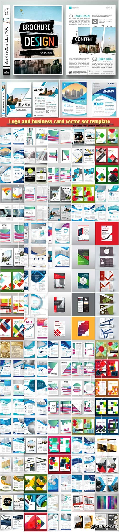 Logo and business card vector set template # 8