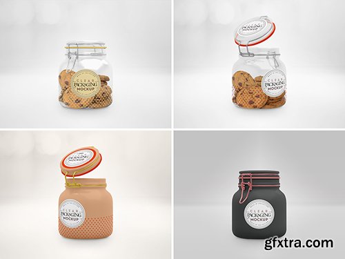 Clear Glass Jar Mockup 275502742