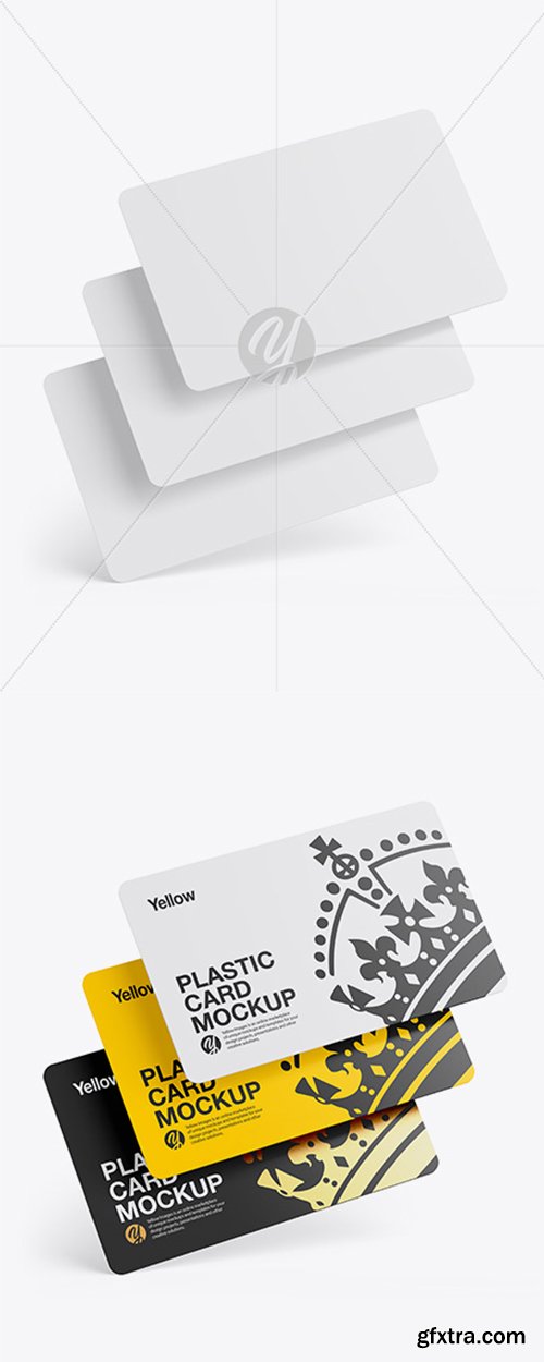 Three Plastic Cards Mockup 42865