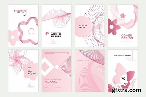 Beauty brochure, annual report, cover designs